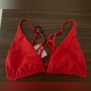 SKATIE Red Triangle Bikini Top